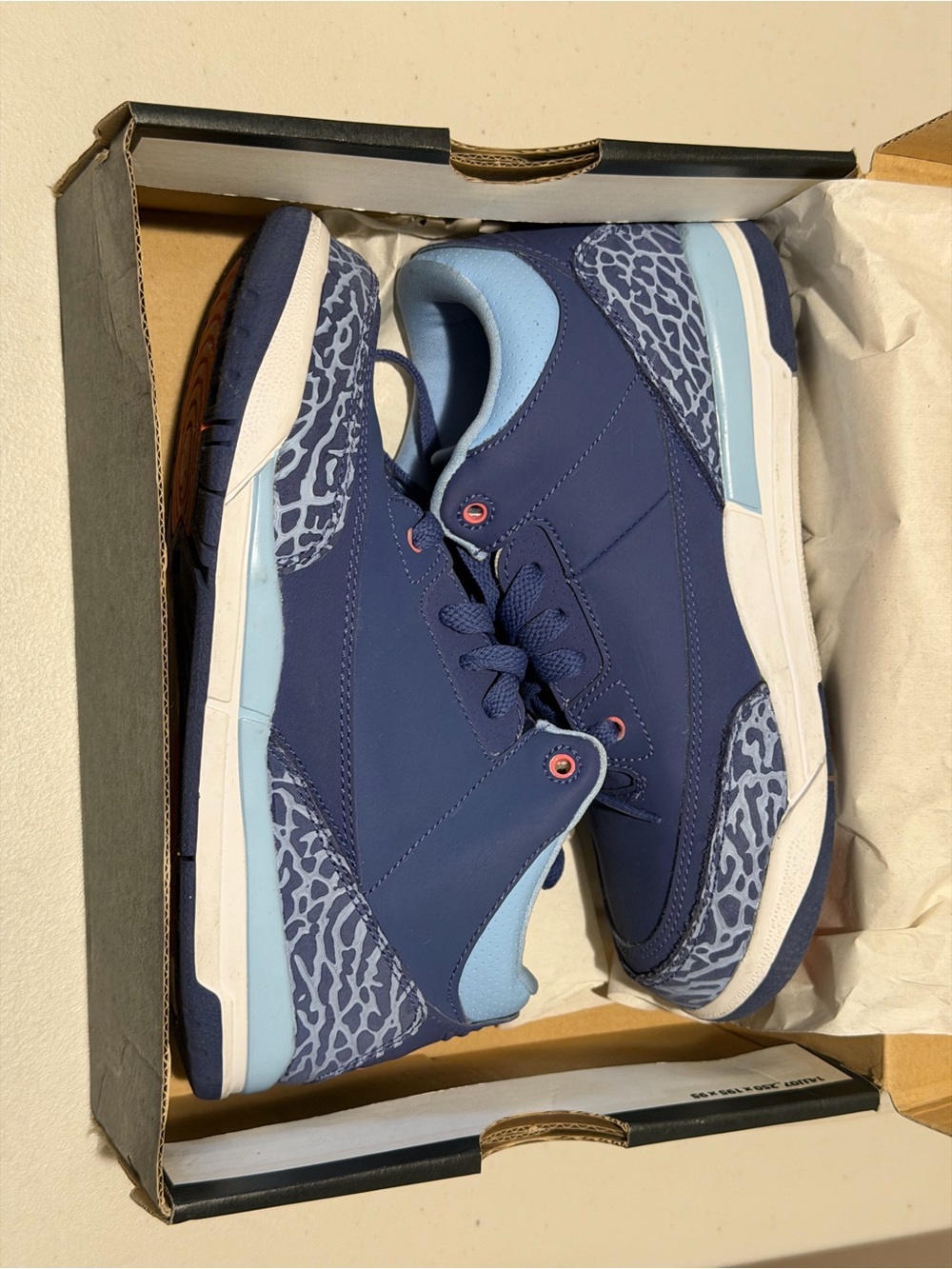 Air Jordan Shoe Box - Dark blue purple 

Size 3Y kids
